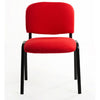 Set Di 6 Sedie Per Sala attesa Ufficio Studio Conferenze Riunione Ospite Impilabili Imbottite In Tessuto Rosso