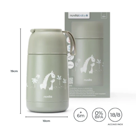 Contenitore termico per alimenti in acciaio da 620ml Nuvita