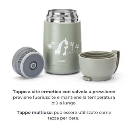 Contenitore termico per alimenti in acciaio da 620ml Nuvita