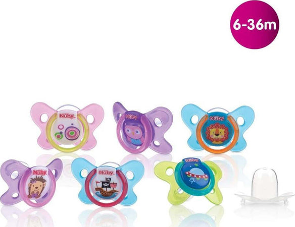 Nuby ID5857MFS Succhietto ovale da 6 a 36 mesi colore assortito Prima infanzia/Succhietti e massaggiagengive/Succhietti Scontolo.net - Potenza, Commerciovirtuoso.it