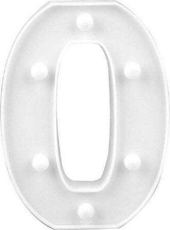 Numero 0 Luminoso Bianco A Led Decoro Per Eventi Feste Luce Calda 3000k 16x3cm Casa, arredamento e bricolage > Prodotti per Feste Trade Shop italia - Napoli, Commerciovirtuoso.it