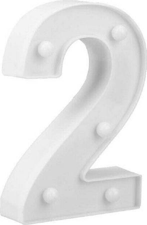 Numero 2 Luminoso Bianco A Led Decoro Per Eventi Feste Luce Calda 3000k 16x3cm Casa, arredamento e bricolage > Prodotti per Feste Trade Shop italia - Napoli, Commerciovirtuoso.it