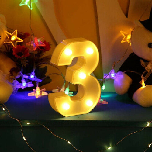 Numero 3 Luminoso Bianco A Led Decoro Per Eventi Feste Luce Calda 3000k 16x3cm Casa, arredamento e bricolage > Prodotti per Feste Trade Shop italia - Napoli, Commerciovirtuoso.it