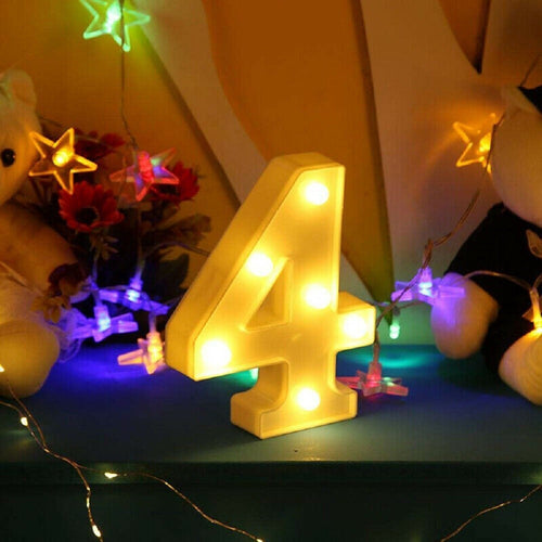 Numero 4 Luminoso Bianco A Led Decoro Per Eventi Feste Luce Calda 3000k 16x3cm Casa, arredamento e bricolage > Prodotti per Feste Trade Shop italia - Napoli, Commerciovirtuoso.it