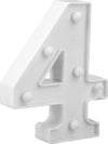 Numero 4 Luminoso Bianco A Led Decoro Per Eventi Feste Luce Calda 3000k 16x3cm Casa, arredamento e bricolage > Prodotti per Feste Trade Shop italia - Napoli, Commerciovirtuoso.it