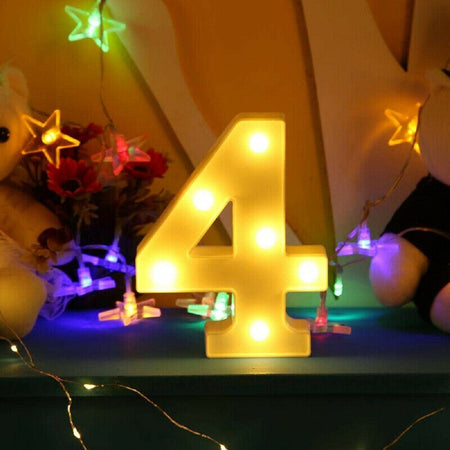 Numero 4 Luminoso Bianco A Led Decoro Per Eventi Feste Luce Calda 3000k 16x3cm Casa, arredamento e bricolage > Prodotti per Feste Trade Shop italia - Napoli, Commerciovirtuoso.it