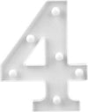Numero 4 Luminoso Bianco A Led Decoro Per Eventi Feste Luce Calda 3000k 16x3cm Casa, arredamento e bricolage > Prodotti per Feste Trade Shop italia - Napoli, Commerciovirtuoso.it