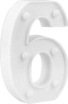 Numero 6 Luminoso Bianco A Led Decoro Per Eventi Feste Luce Calda 3000k 16x3cm Illuminazione/Illuminazione per interni/Illuminazione speciale/Insegne luminose Trade Shop italia - Napoli, Commerciovirtuoso.it