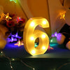 Numero-6-Luminoso-Bianco-A-Led-Decoro-Per-Eventi-Feste-Luce-Calda-3000k-16x3cm