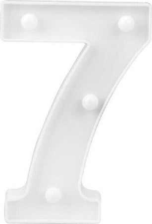 Numero 7 Luminoso Bianco A Led Decoro Per Eventi Feste Luce Calda 3000k 16x3cm Illuminazione/Illuminazione per interni/Illuminazione speciale/Insegne luminose Trade Shop italia - Napoli, Commerciovirtuoso.it