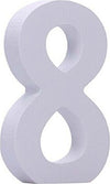 NUMERO 8 IN LEGNO BIANCO 11CM DECORAZIONE CONFETTATA COMPLEANNO ARREDO CASA TAVOLO Illuminazione/Illuminazione per interni/Illuminazione speciale/Insegne luminose Trade Shop italia - Napoli, Commerciovirtuoso.it
