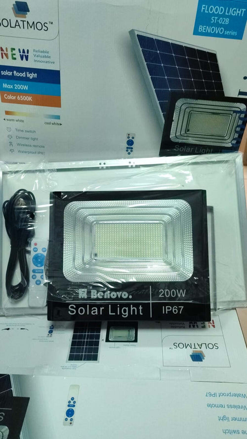NUOVO-FARO-200W-CON-PANNELLO-SOLARE-LED-CREPUSCOLARE-6500k-ALTA-LUMINOSITA-IP67