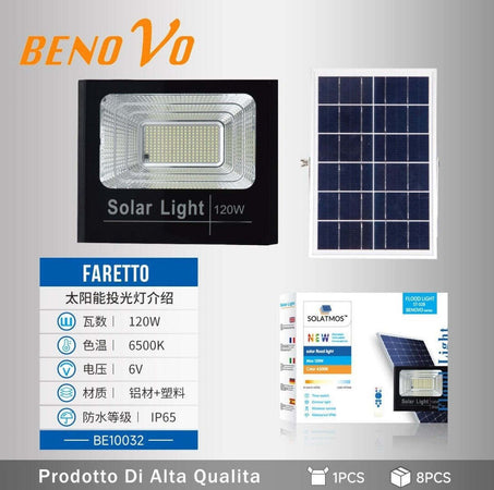 Nuovo-Faro-solare-LED-80W-120W-200W-400W-600W-Sensore-Crepuscolare-150Lm/W-ip66