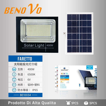 Nuovo-Faro-solare-LED-80W-120W-200W-400W-600W-Sensore-Crepuscolare-150Lm/W-ip66