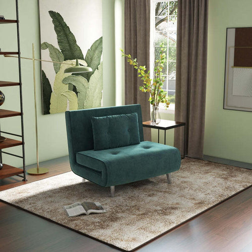 NUOVO-Poltrona-Letto-a-sedia-materasso-brandina-Letto-Singolo-con-Schienale-Reclinabile-in-Velluto,-100x88x83cm,-Verde-Scuro-F839-893V01DGA