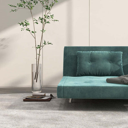 NUOVO-Poltrona-Letto-a-sedia-materasso-brandina-Letto-Singolo-con-Schienale-Reclinabile-in-Velluto,-100x88x83cm,-Verde-Scuro-F839-893V01DGA