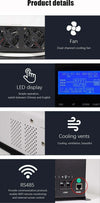 Nuovo Regolatore di carica solare 150V MPPT 30A/60A/80A/120A Inverter 12V-24V-36V-48V APP. WIFI Commercio Industria e Scienza/Energia solare e eolica/Pannelli solari/Pannelli solari monocristallini Zencoccostore - Formia, Commerciovirtuoso.it