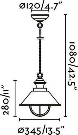 NÁUTICA 340 Lampada sospensioni marrone ossido Illuminazione/Illuminazione per interni/Lampadari lampade a sospensione e plafoniere/Lampade a sospensione Led Mall Home - Napoli, Commerciovirtuoso.it