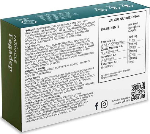 Nutracle Fegadep 30 Compresse 600 mg - per Depurare e Disintossicare Il Fegato - Integratore Forte con Cardo Mariano, Carciofo, Tarassaco e Rabarbaro - Drenante Diuretico Detox Salute e cura della persona/Vitamine minerali e integratori/Integratori di sostanze e preparati vegetali/Carciofo MyLab Nutrition - Roma, Commerciovirtuoso.it