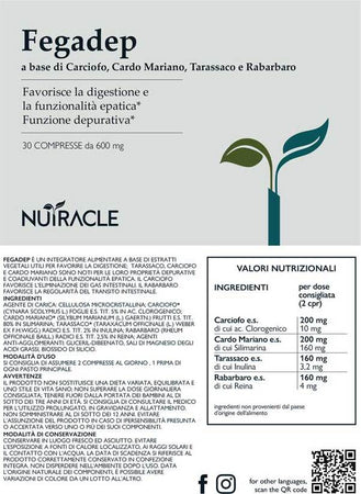 Nutracle Fegadep 30 Compresse 600 mg - per Depurare e Disintossicare Il Fegato - Integratore Forte con Cardo Mariano, Carciofo, Tarassaco e Rabarbaro - Drenante Diuretico Detox Salute e cura della persona/Vitamine minerali e integratori/Integratori di sostanze e preparati vegetali/Carciofo MyLab Nutrition - Roma, Commerciovirtuoso.it