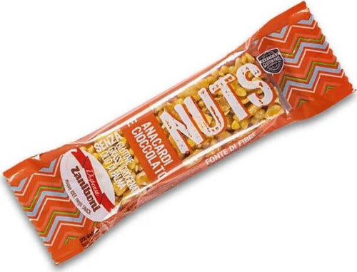 20 pezzi Nuts Barrette con anacardi e cioccolato Dispensa Zaniboni 35 gr, confezione 20 pz barrette ai cereali Non solo caffè online - Albano Laziale, Commerciovirtuoso.it