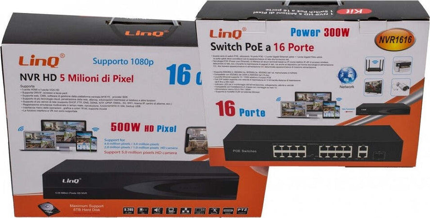 Nvr 16ch Canali Rec&live Full Hd 1080p Wifi H.264 H.265 Switch Poe 5mpx Nvr1616 Elettronica/Home Cinema TV e video/Dispositivi per lo Streaming/Client Streaming Trade Shop italia - Napoli, Commerciovirtuoso.it
