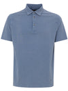 Corneliani Polo manica corta blu navy da uomo
