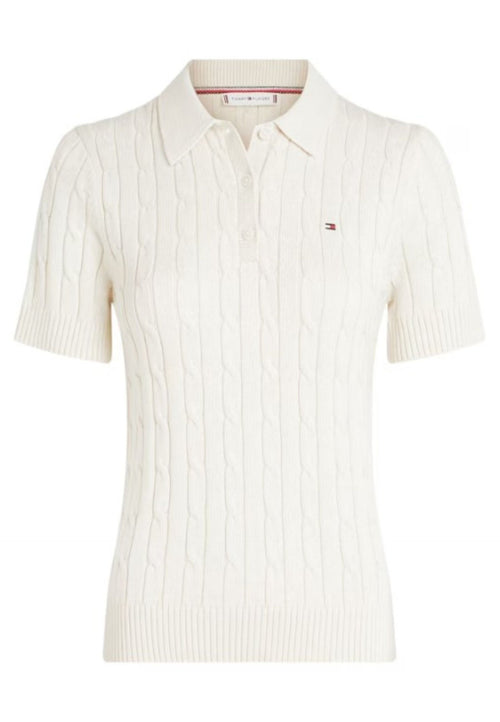 Tommy Hilfiger POLO CO CABLE MID GG SS POLO SWT da donna