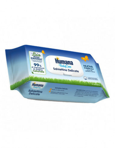 HUMANA Baby Care Salviettine Delicate Detergenti IdraMilk - ultra soffici - morbido tessuto - 12 pacchi da 72 salviettine - 864 salviettine