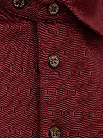 CANALI Polo Canali burgundy manica corta da uomo