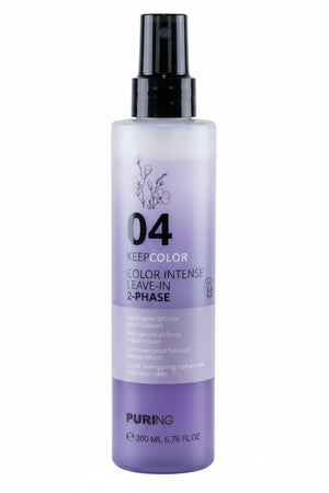 Spray Bifasico Capelli Colorati Puring Keep Color – Leave-In Idratante Protettivo Anti Sbiadimento, Districante con Olio di Lino e Vitamina E