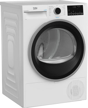 Beko BT3103IS_IT 10kg, Classe C, motore inverter, Display digitale XL, funzione a vapore SteamCure, colore Bianco, oblò Nero