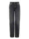 Gucci Pantaloni in Denim Scuro Regular Fit da donna