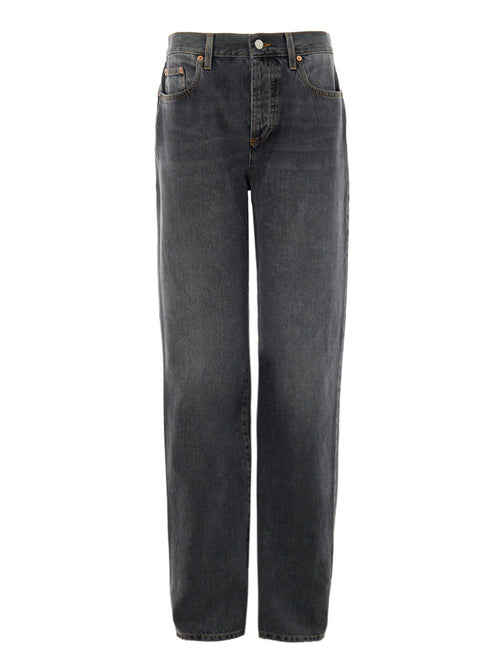 Gucci Pantaloni in Denim Scuro Regular Fit da donna