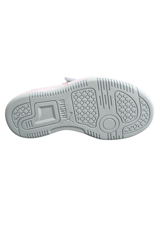 Sneakers Bambini Puma Rebound Grigio Rosa - Scarpe Alte Ginnastica Velcro