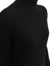 Bottega Veneta Abito Nero Lungo in Maglia a Coste da donna