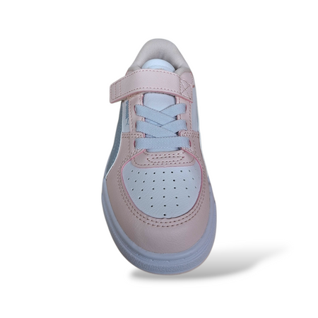 Puma Caven Sneakers Bambina Rosa Bianco Celeste – Velcro e Lacci | Taglie 20-35