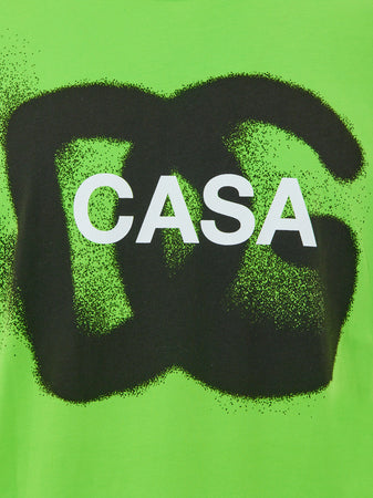 Dolce &amp; Gabbana T-Shirt in Verde Fluo DG Casa da uomo