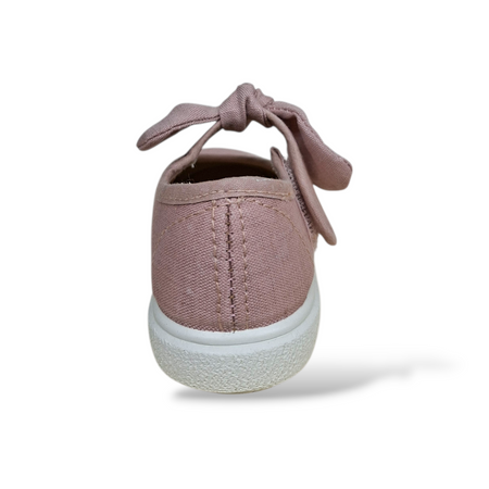 Ballerine Bambina Cipria Tela VUL-LADI con Velcro e Fiocco Estraibile – Scarpe Scuola e Cerimonia Taglie 21-30