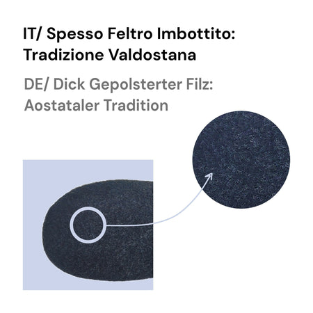 Le Valdostane, Fantastiche Pantofole Uomo Invernali da Casa, Calde e Imbottite, Ciabatte Inverno Antiscivolo con Pelo, Ciabatta da Camera Made in Italy, Fibbia Regolabile Comfort Unico