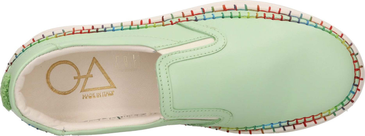 OA-non-fashion-Scarpe-basse-Verde-da-donna