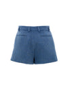 Gucci Pantaloncini Shorts Misto Mohair in Blu Avio da donna
