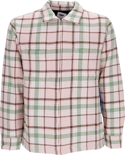 OBEY-Camicia-Imbottita-Uomo-Dom-Shirt-Jacket-Pink-Clay-Multi-da-uomo