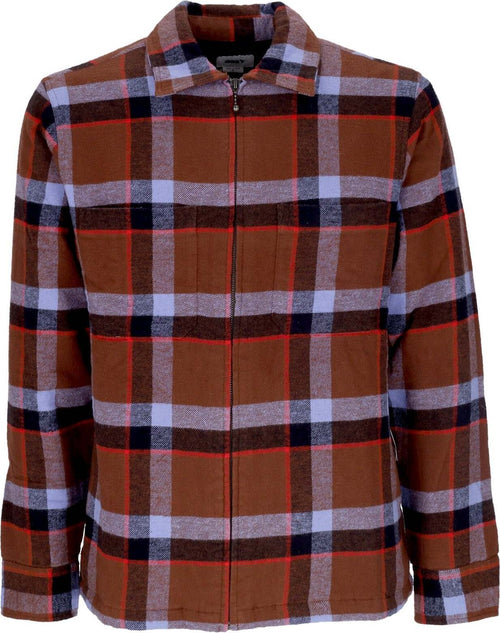 OBEY-Camicia-Imbottita-Uomo-Lloyd-Shirt-Jacket-Sepia-Multi-da-uomo