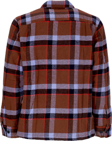 OBEY-Camicia-Imbottita-Uomo-Lloyd-Shirt-Jacket-Sepia-Multi-da-uomo