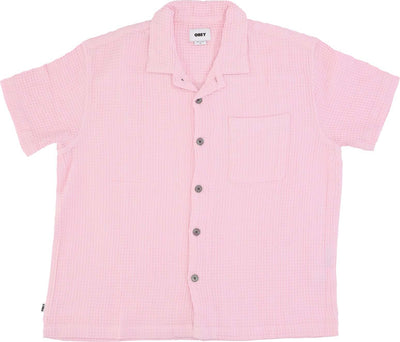 OBEY-Camicia-Manica-Corta-Uomo-Balance-Woven-Shirt-Unbleached-da-uomo