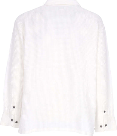 OBEY-Camicia-Manica-Lunga-Donna-W-Camille-Waffle-L/s-Shirt-Muted-White-da-donna