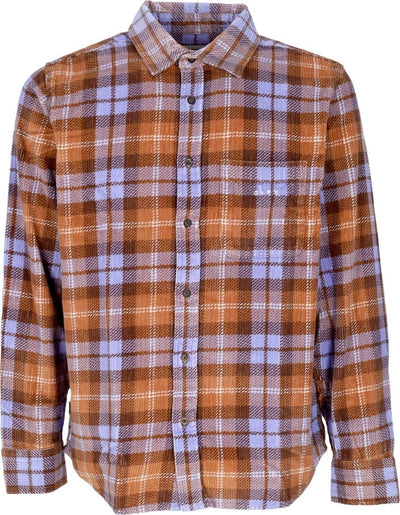 OBEY-Camicia-Manica-Lunga-Uomo-Andrew-L/s-Woven-Shirt-Copper-Multi-da-uomo