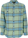 OBEY-Camicia-Manica-Lunga-Uomo-Eugene-L/s-Woven-Shirt-Jade-Multi-da-uomo