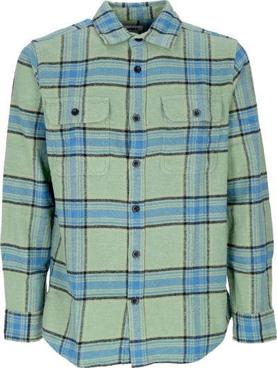 OBEY-Camicia-Manica-Lunga-Uomo-Eugene-L/s-Woven-Shirt-Jade-Multi-da-uomo